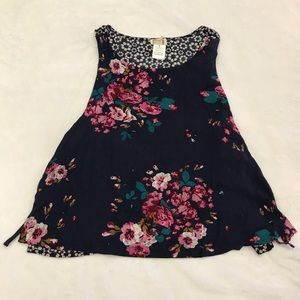 mo:vint floral top with side ties